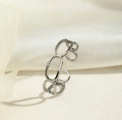 Bague dorée multi cercle arrondi