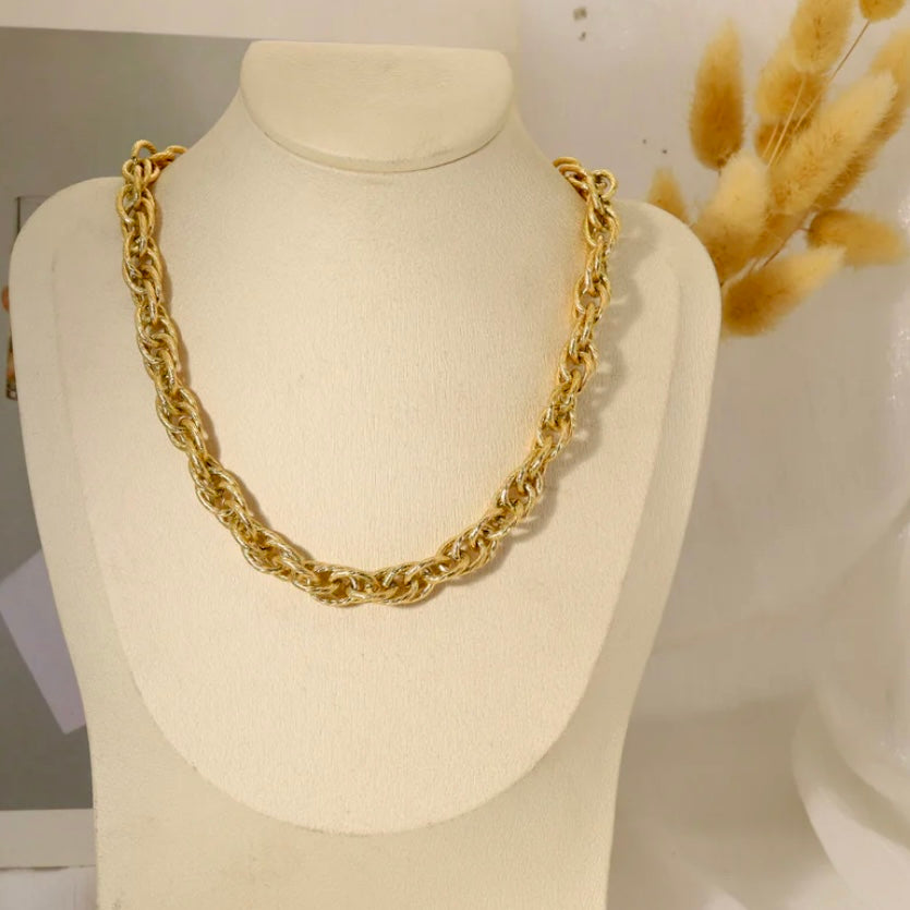 Collier Doré Tressé