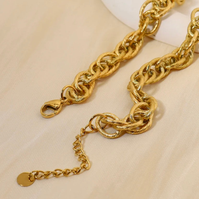 Collier Doré Tressé