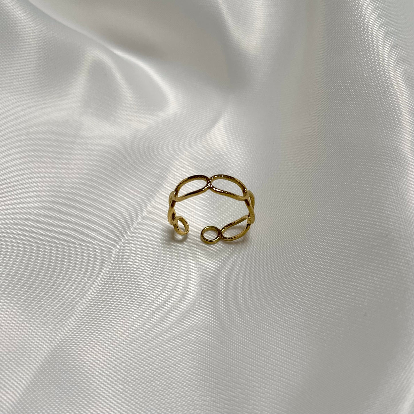 Bague dorée multi cercle arrondi