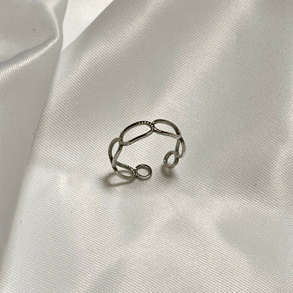 Bague dorée multi cercle arrondi