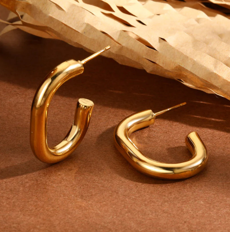Boucles d'oreilles dorées créoles
