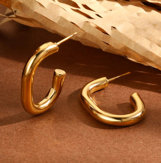 Boucles d'oreilles dorées créoles